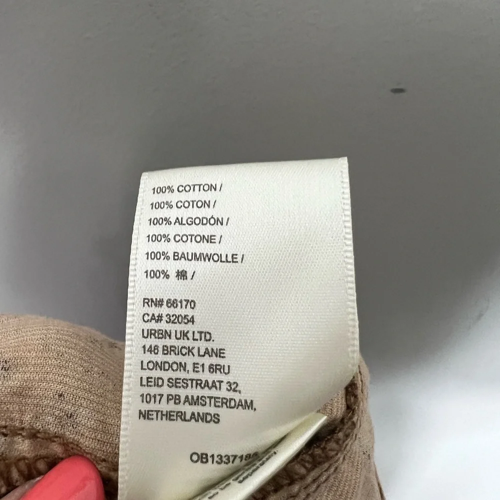 Anthropologie Brown Leopard Print Drawstring Pants